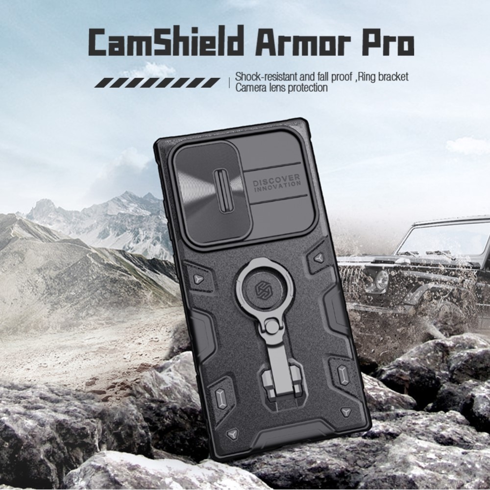 CamShield Armor Kuori Samsung Galaxy S23 Ultra musta
