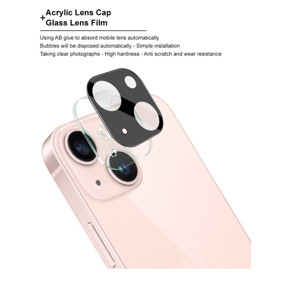 Panssarilasi Kameran Linssinsuoja iPhone 15 Plus Musta