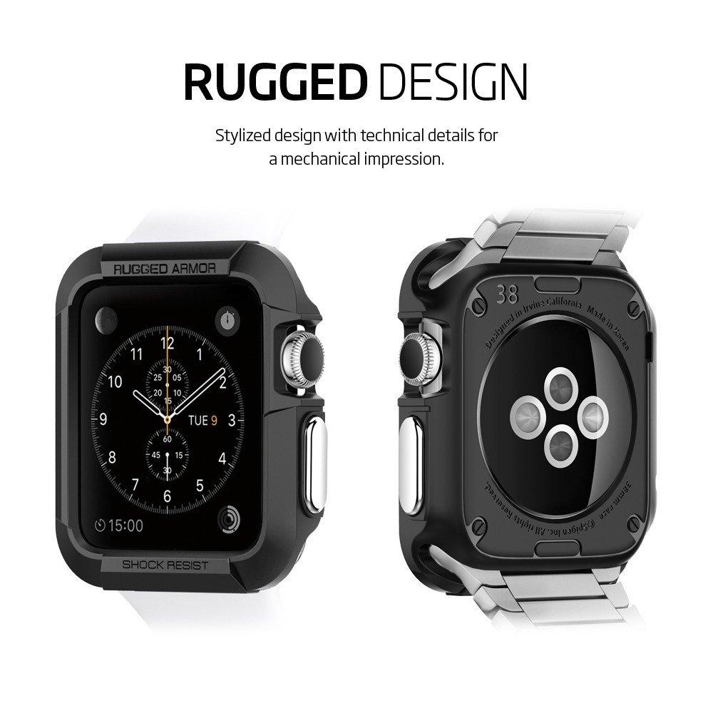 Apple Watch 38mm Rugged Armor Case Black