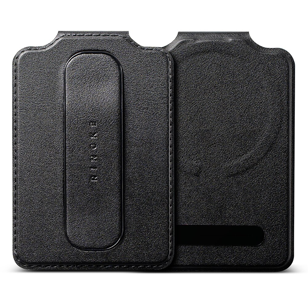 Samsung Galaxy Card Holder Slide Grip Magnetic Edge Musta