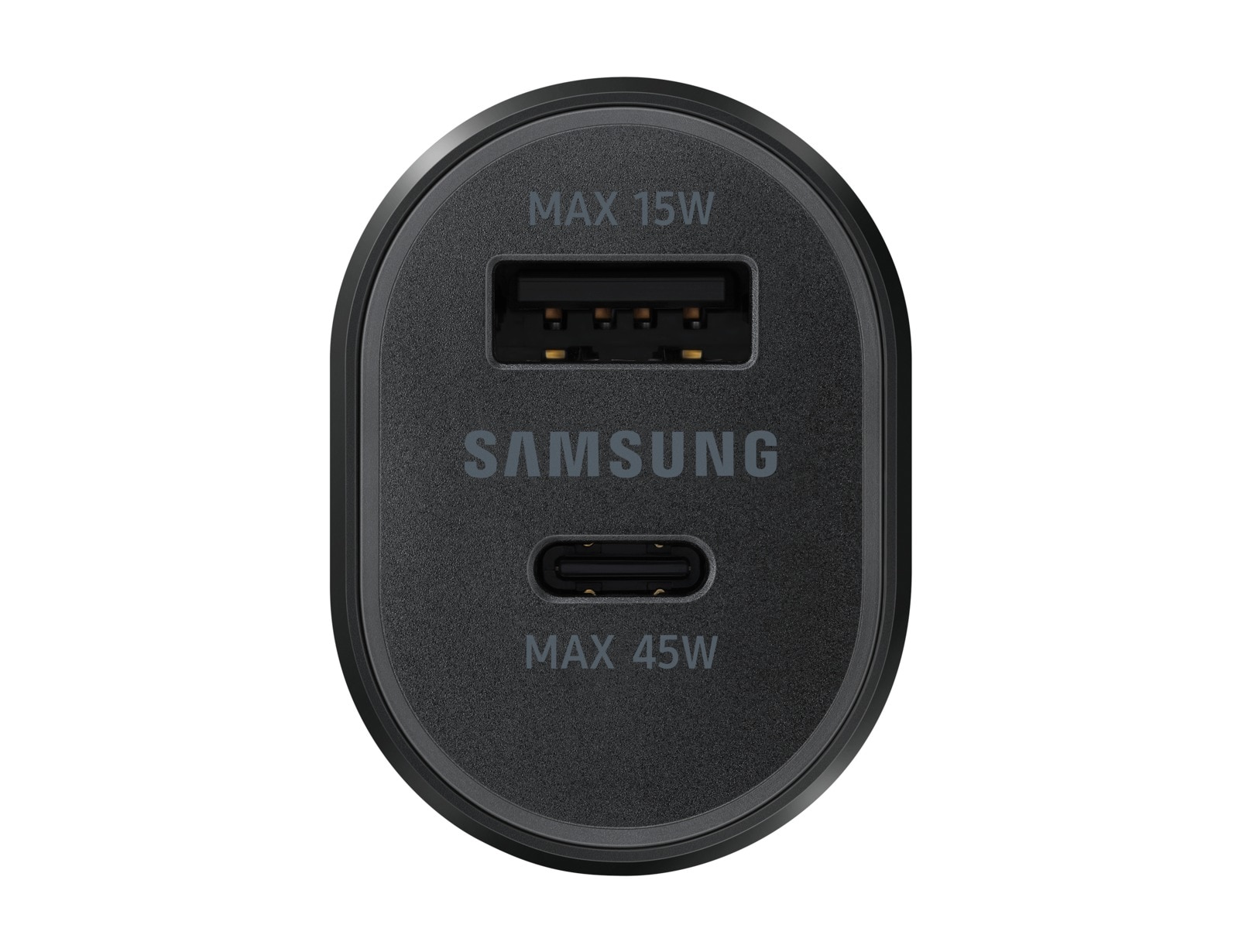 Super Fast Dual Car Charger USB-C + USB-A  (45W+15W) musta