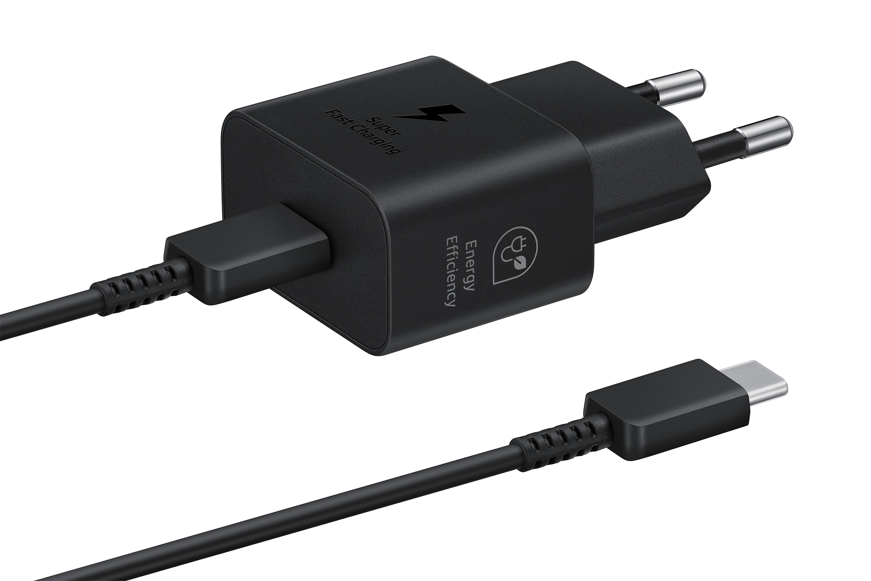 Power Seinälaturi + Kaapeli Fast Charge 25W PD USB-C musta