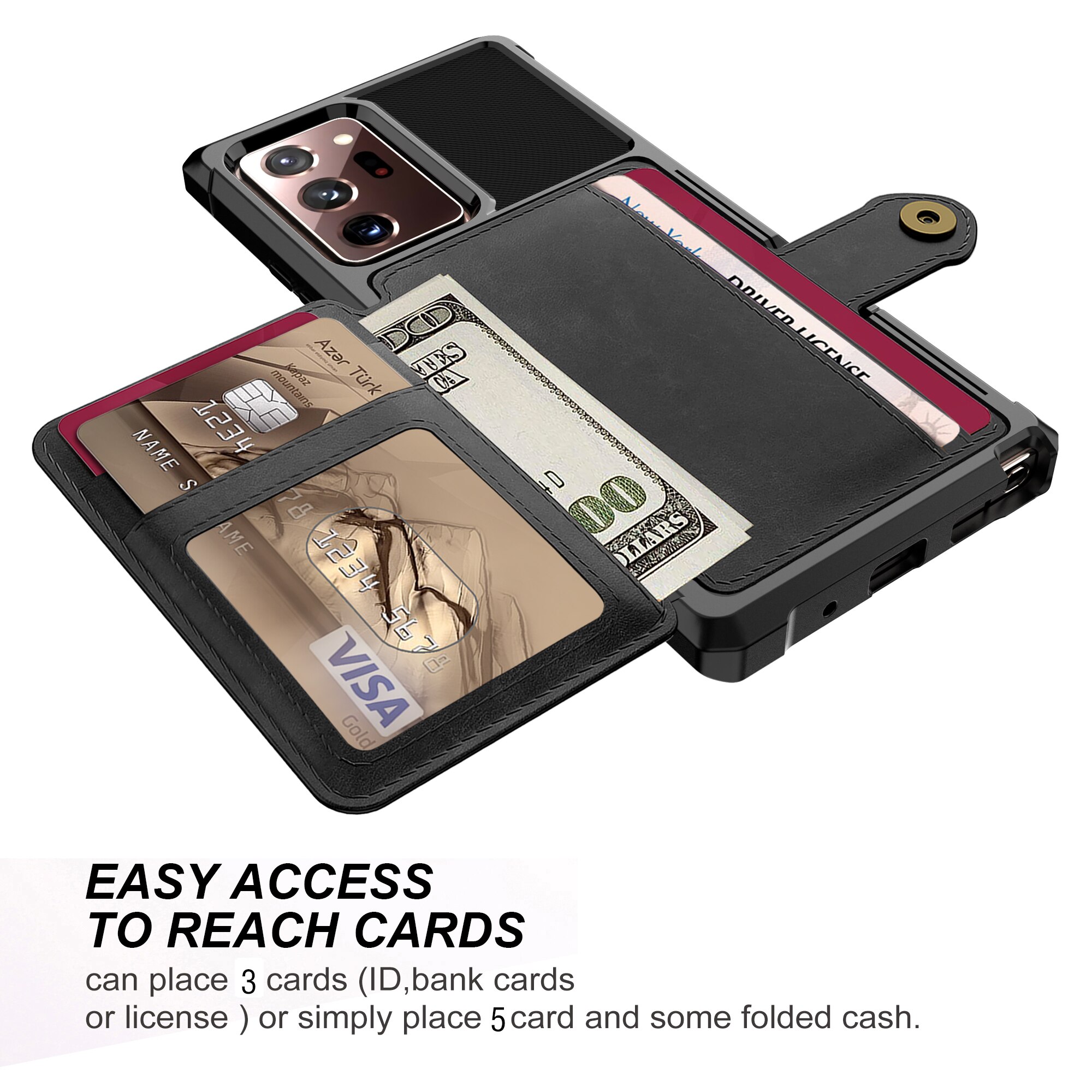 Tough Multi-slot Case Samsung Galaxy Note 20 Ultra Musta