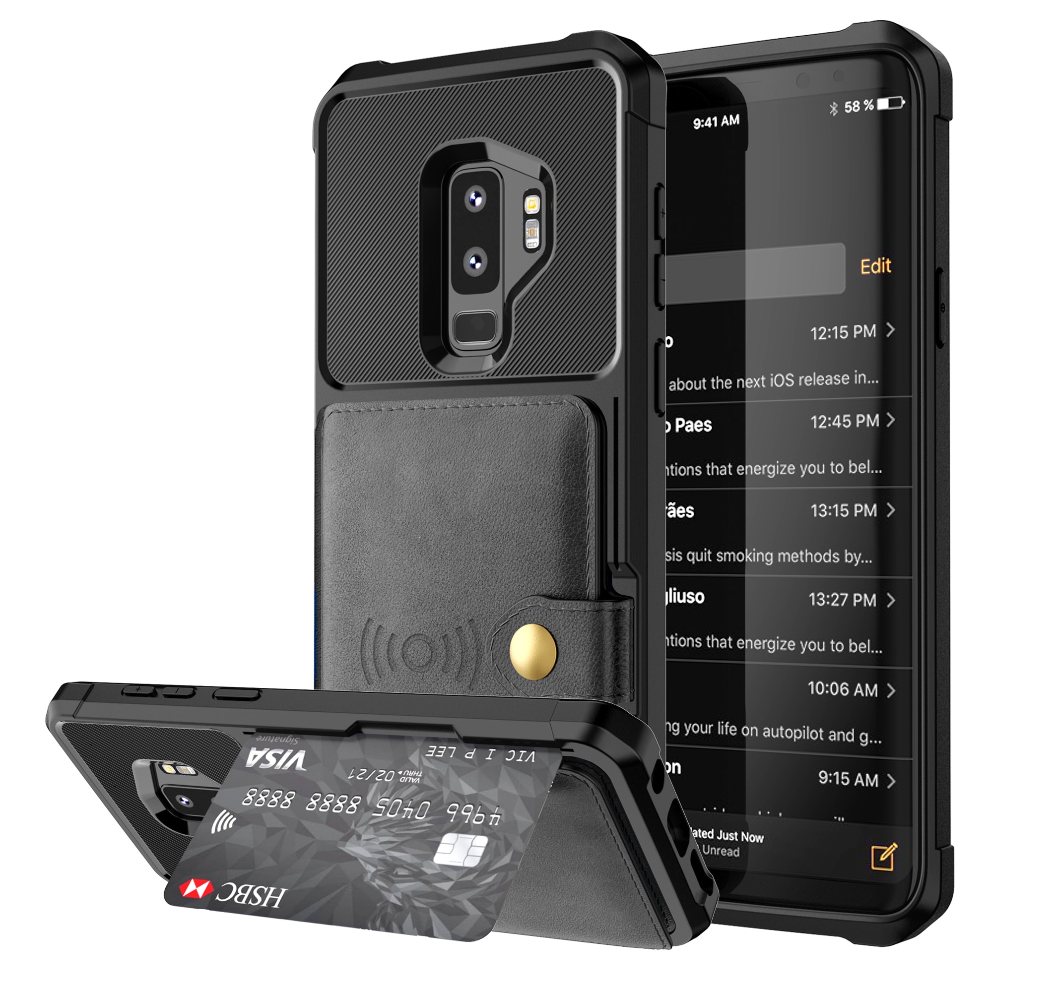 Tough Multi-slot Case Samsung Galaxy S9 Plus musta