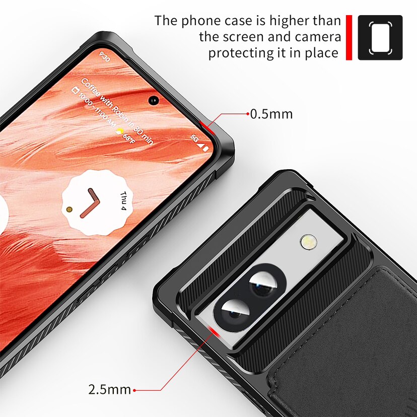 Tough Multi-slot Case Google Pixel 8a Musta