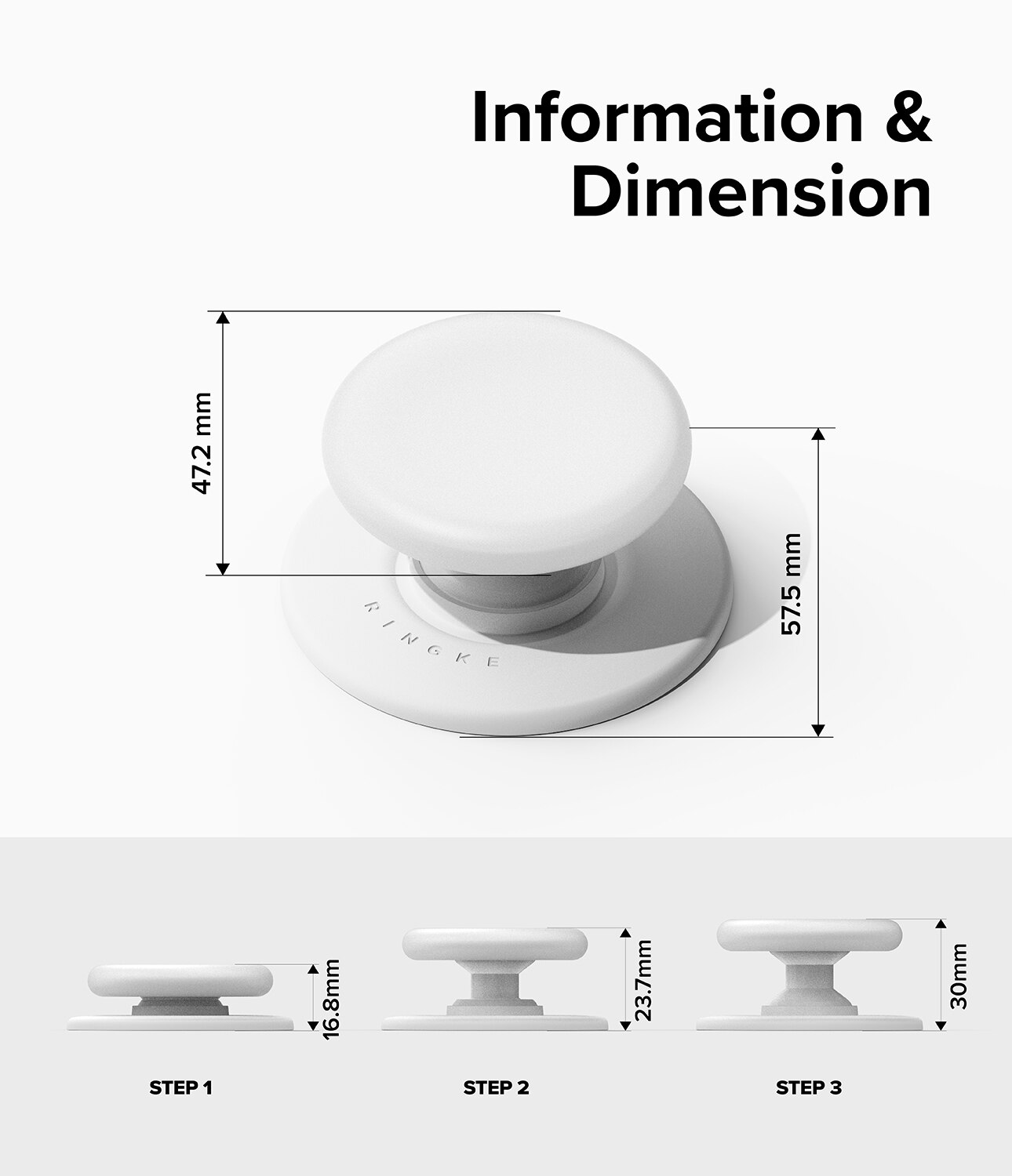 Tok Magnetic Pidike/teline Ice White