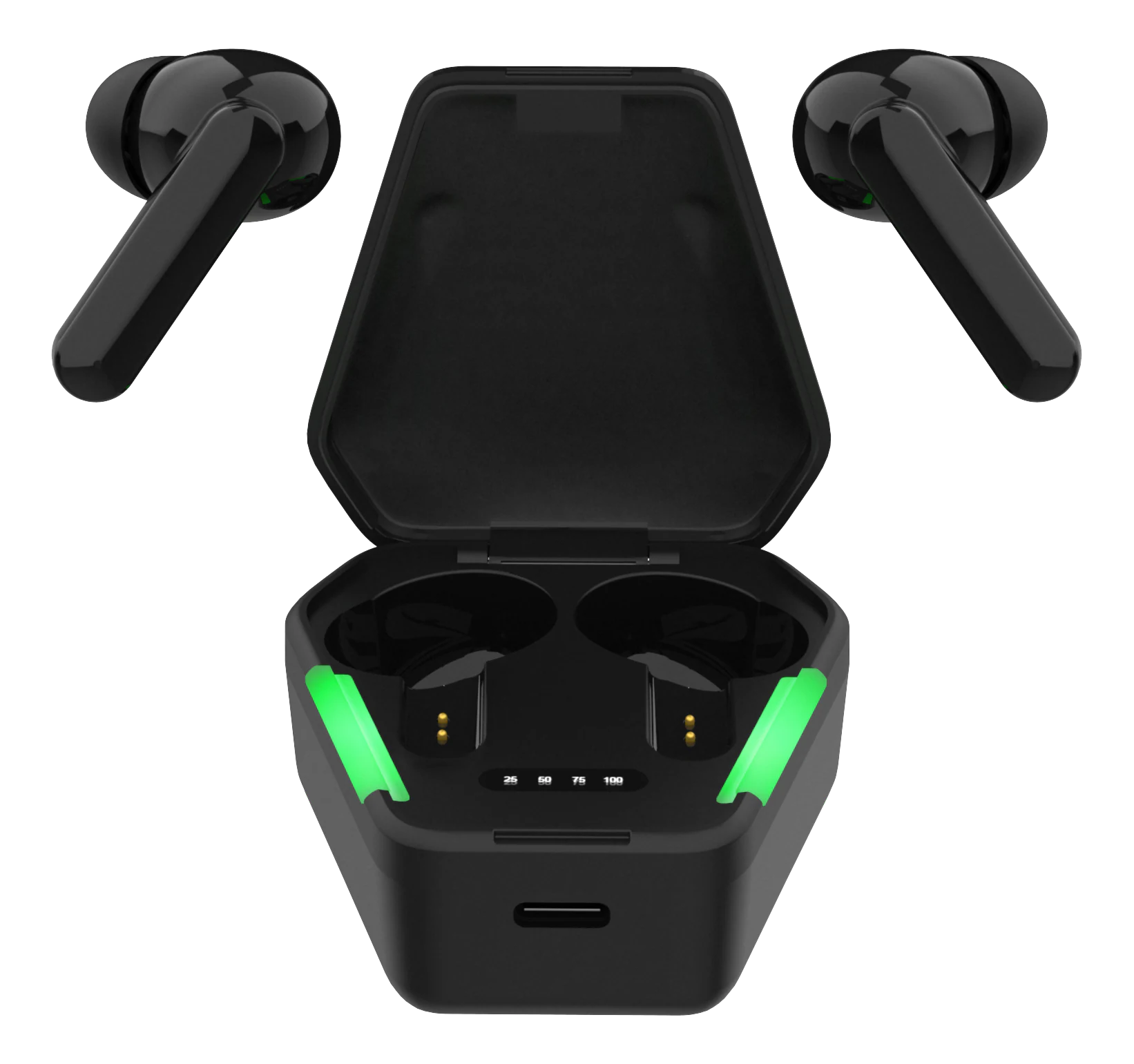 Gaming langattomat True Wireless Stereo in-ear kuulokkeet, musta