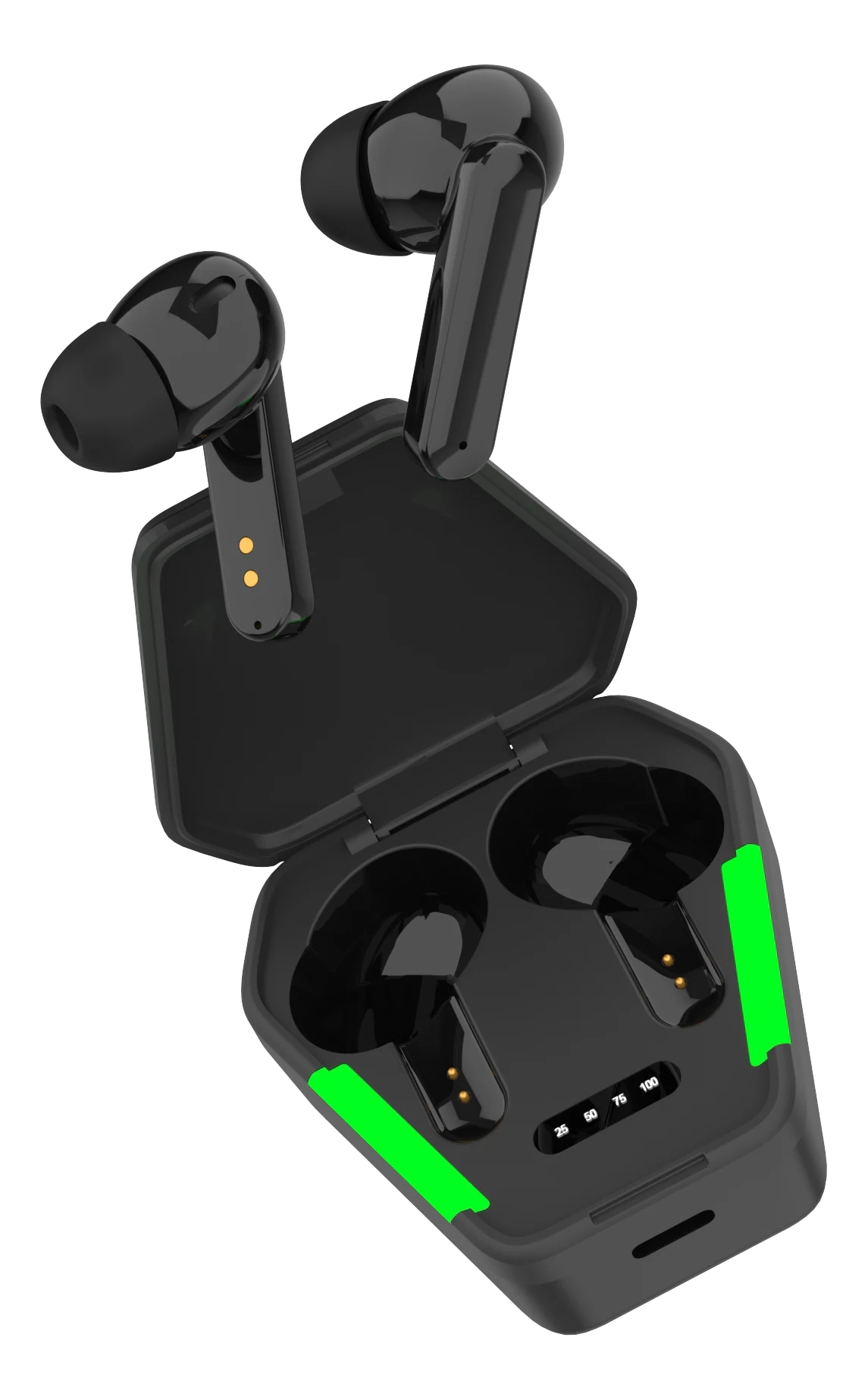 Gaming langattomat True Wireless Stereo in-ear kuulokkeet, musta