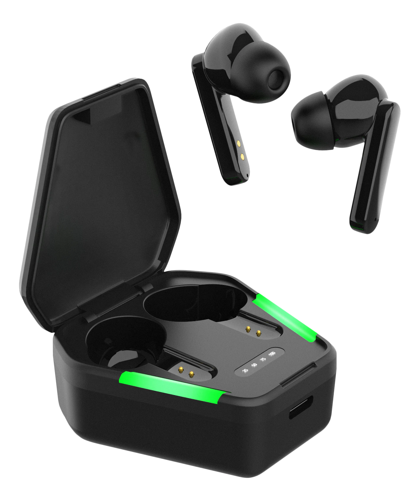 Gaming langattomat True Wireless Stereo in-ear kuulokkeet, musta
