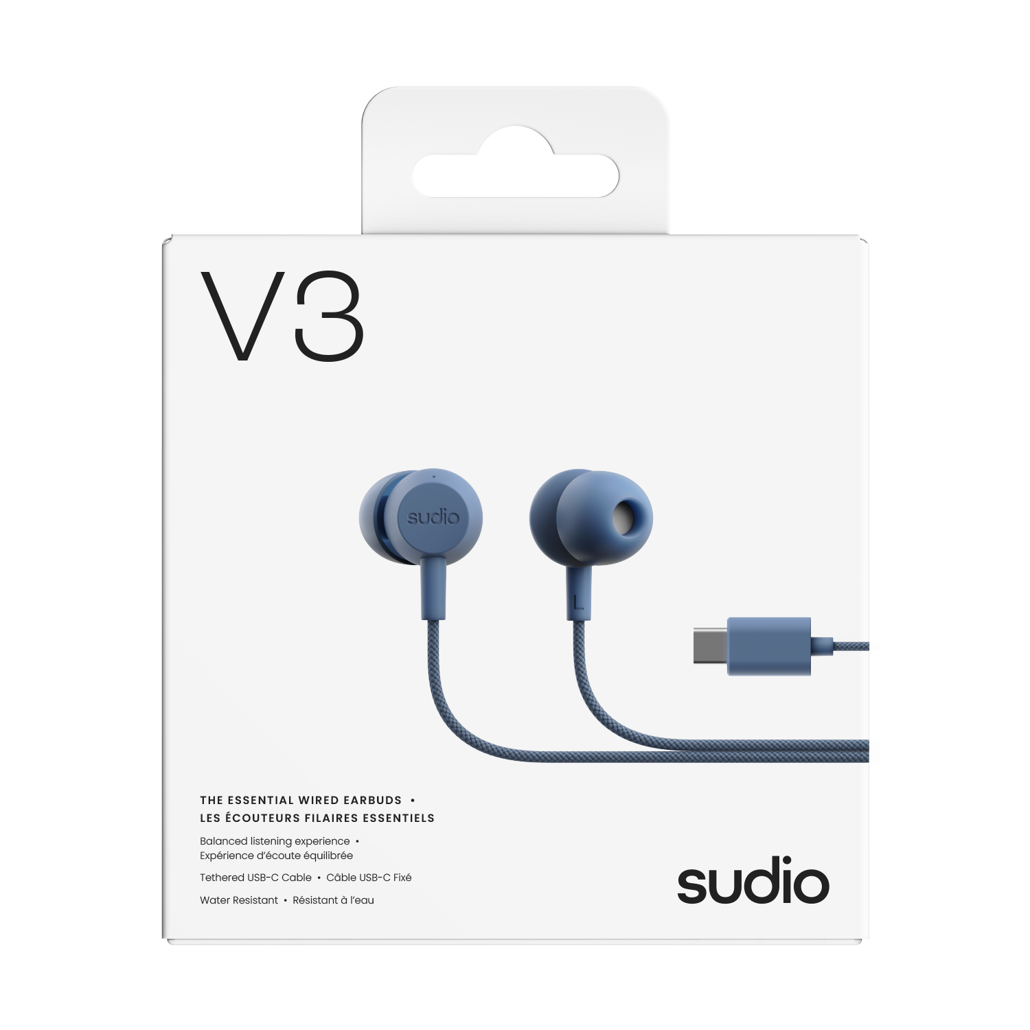 V3 Langalliset kuulokkeet USB-C Sininen