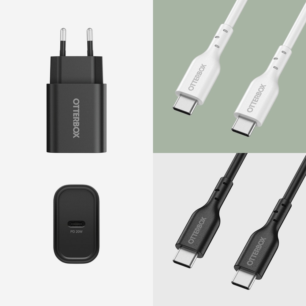 Seinälaturi USB-C 20W PD Black