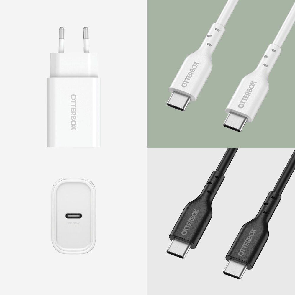 Seinälaturi USB-C 30W PD White