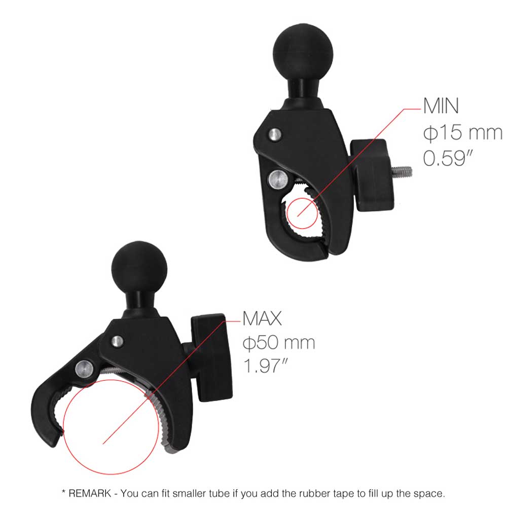 X-P7T Tablet Quick Release Bar Mount musta