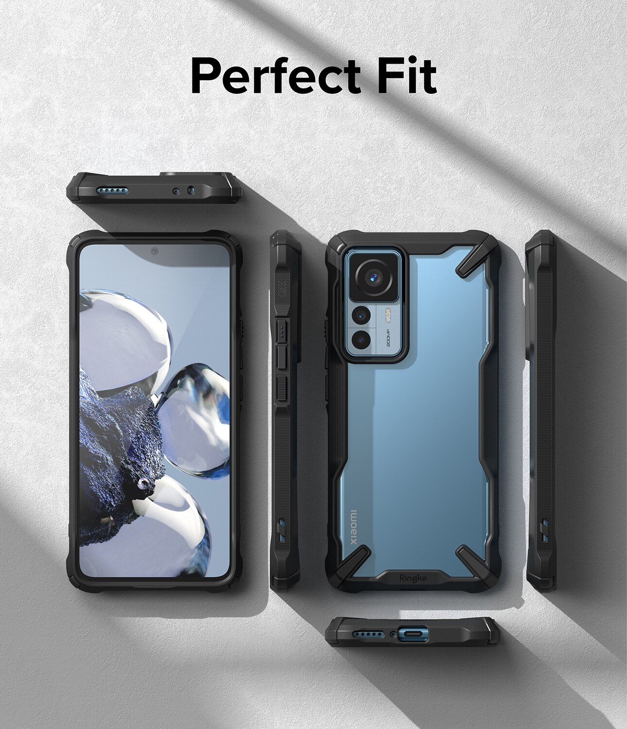 Fusion X Case Xiaomi 12T/12T Pro Musta