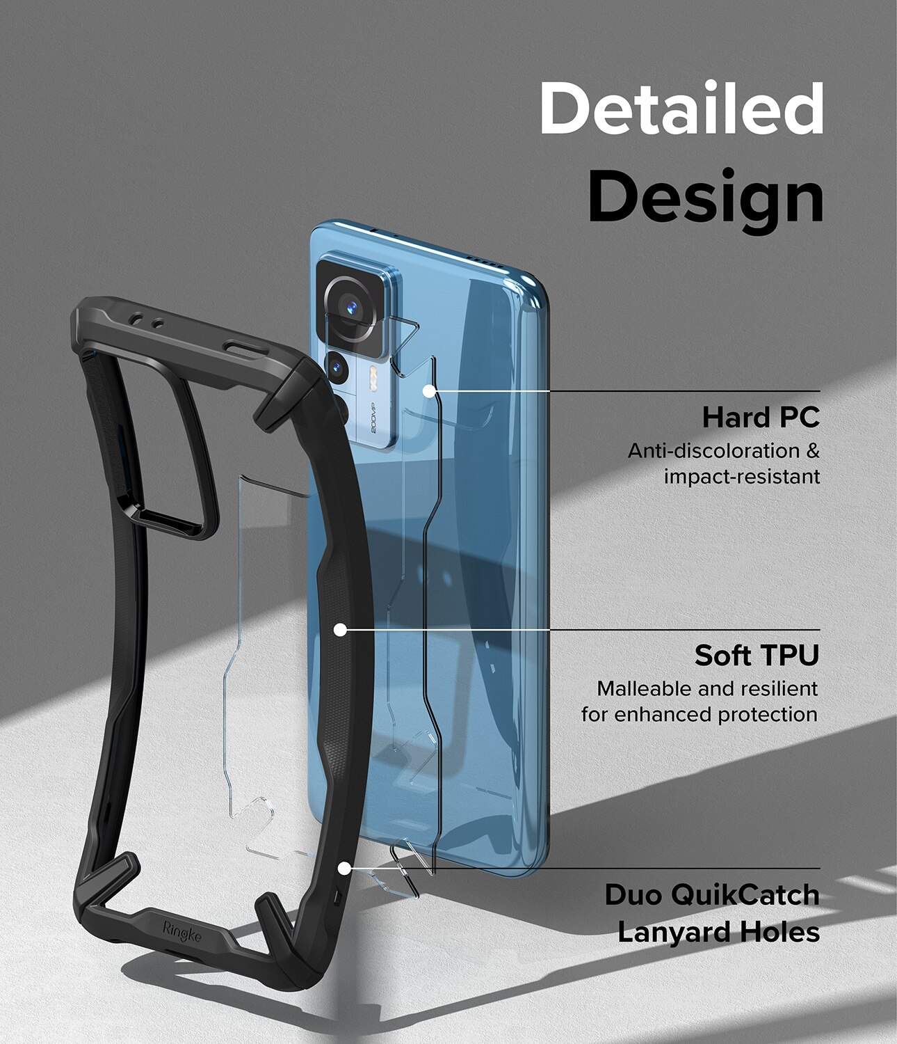 Fusion X Case Xiaomi 12T/12T Pro Musta