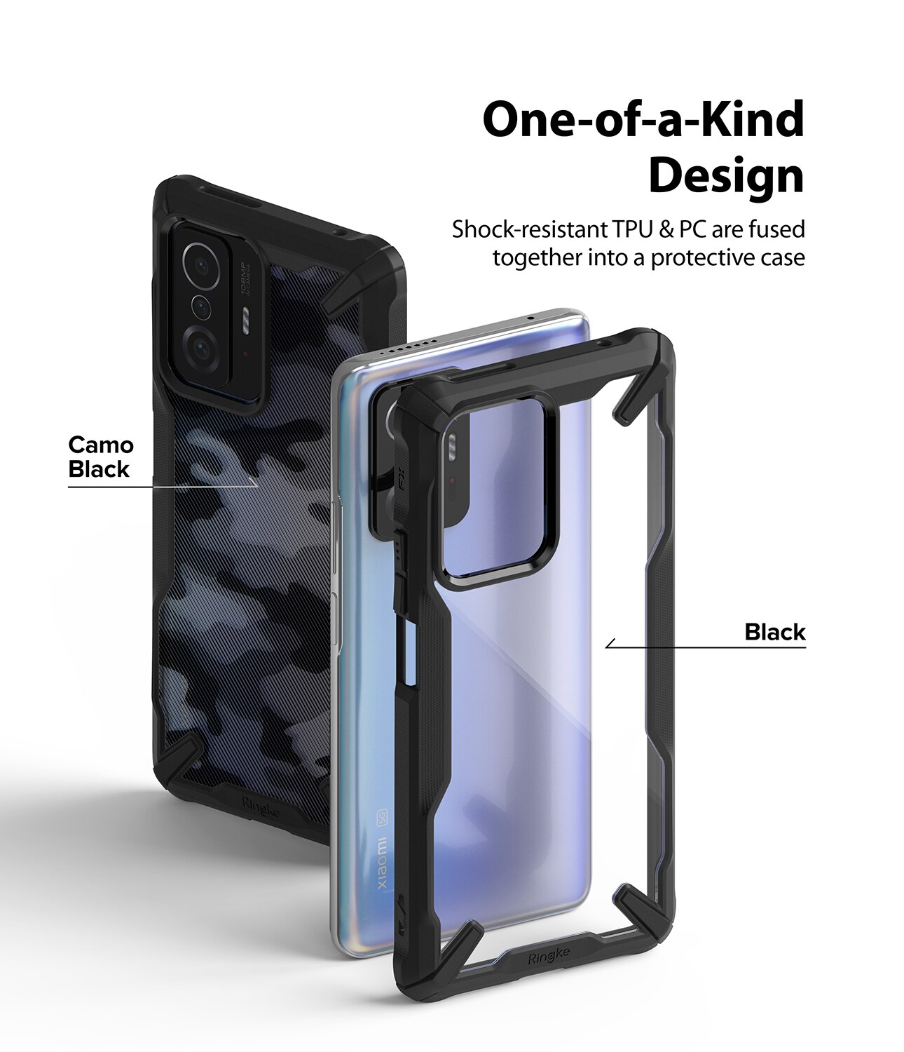 Fusion X Case Xiaomi 11T/11T Pro Musta