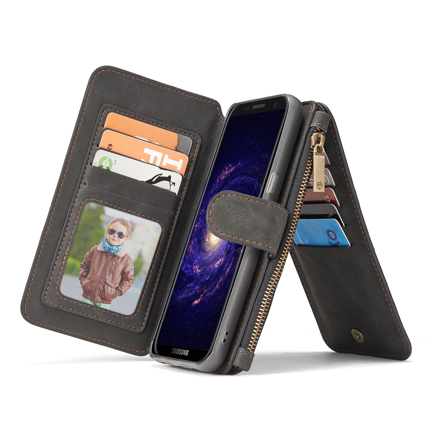 Multi-slot Flipfodral Samsung Galaxy S8 Harmaa