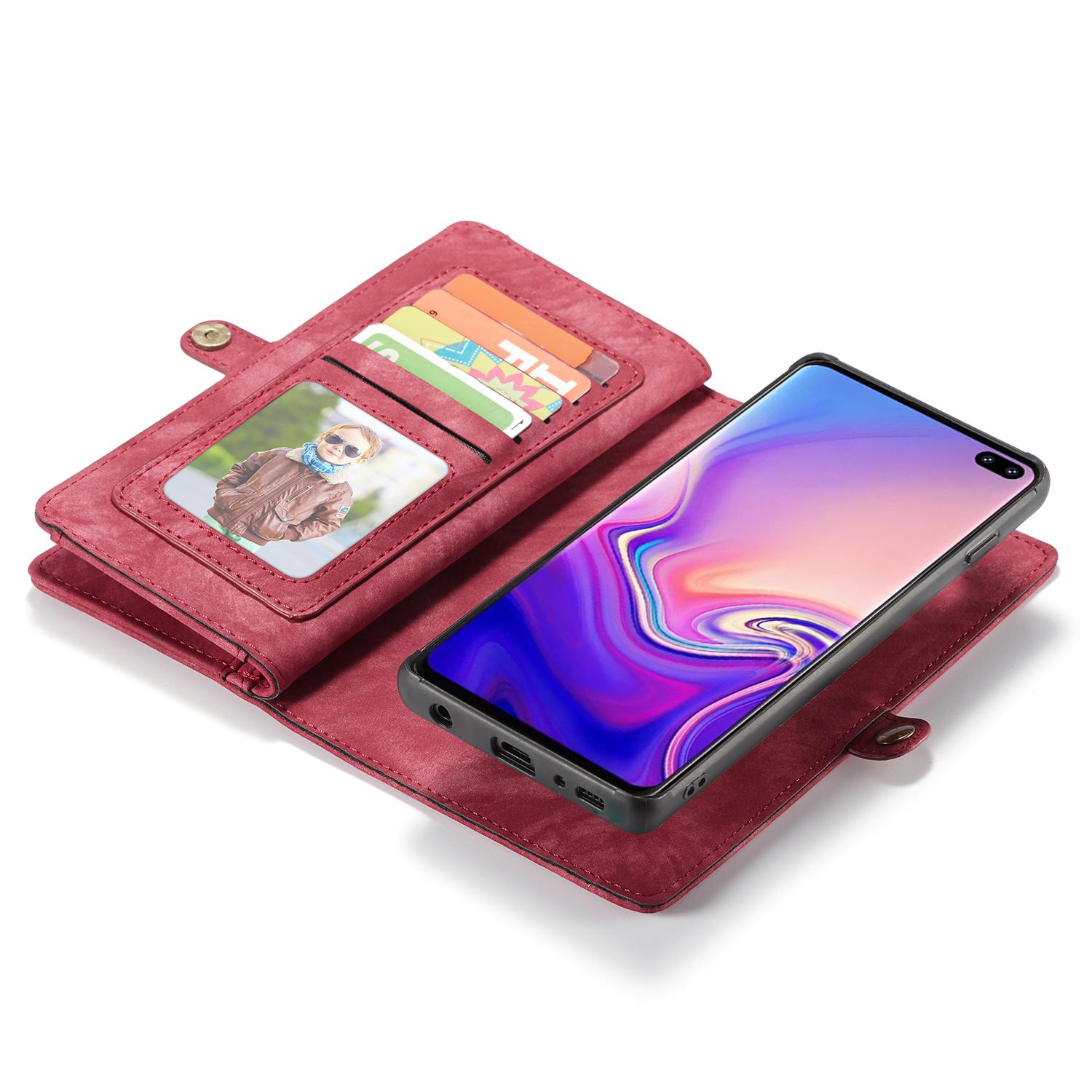 Multi-slot Suojakotelo Samsung Galaxy S10 Plus Punainen