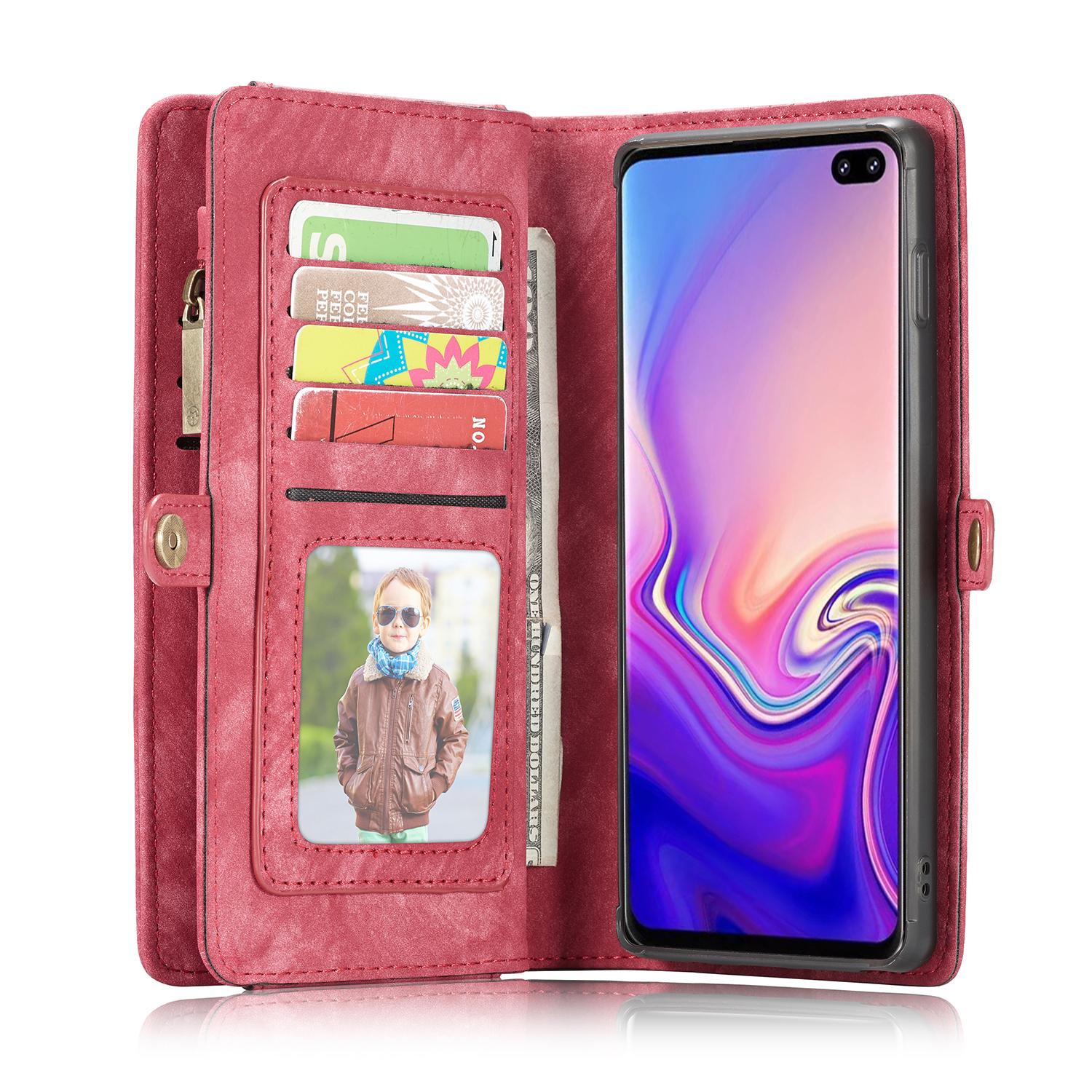 Multi-slot Suojakotelo Samsung Galaxy S10 Plus Punainen