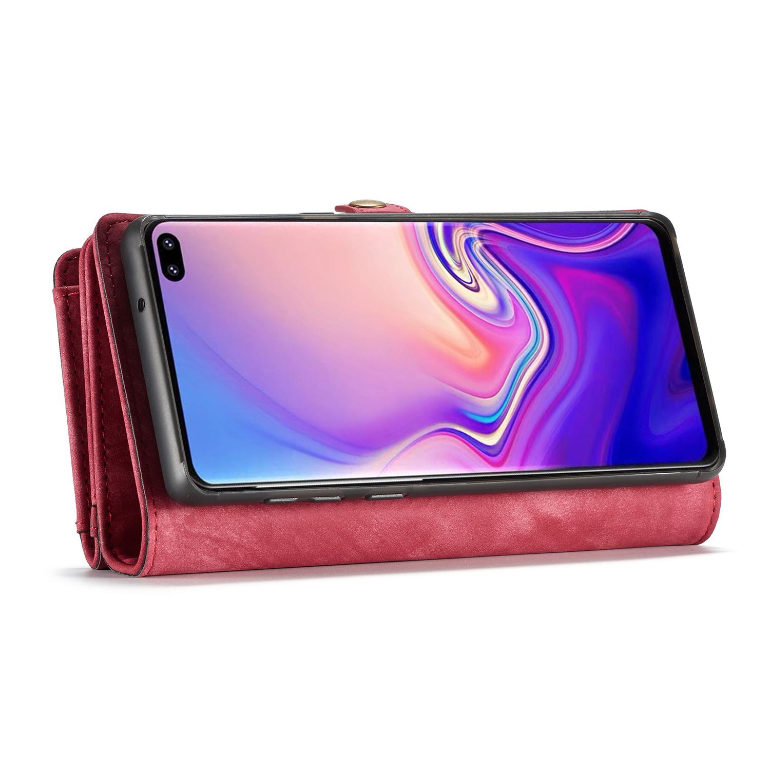 Multi-slot Suojakotelo Samsung Galaxy S10 Plus Punainen