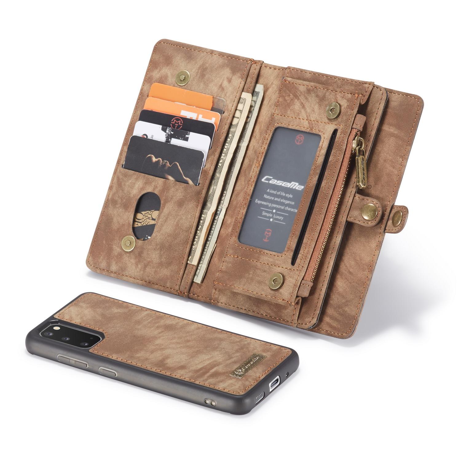 Multi-slot Suojakotelo Samsung Galaxy S20 Ruskea
