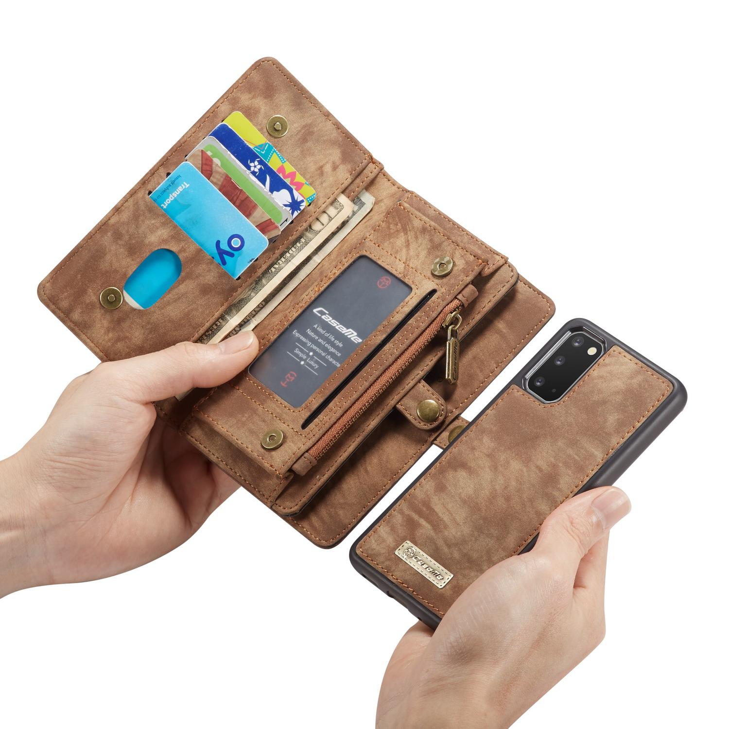 Multi-slot Suojakotelo Samsung Galaxy S20 Ruskea