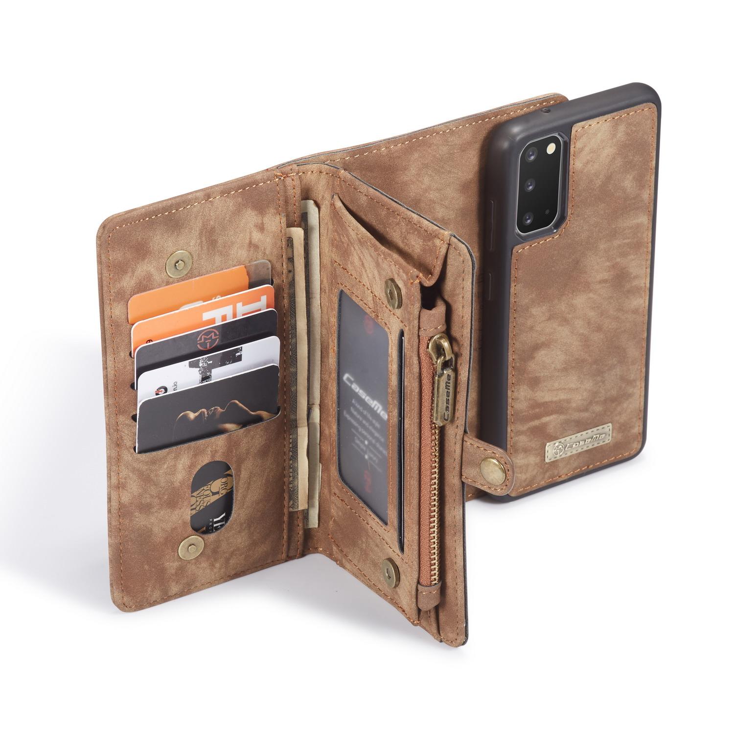 Multi-slot Suojakotelo Samsung Galaxy S20 Ruskea