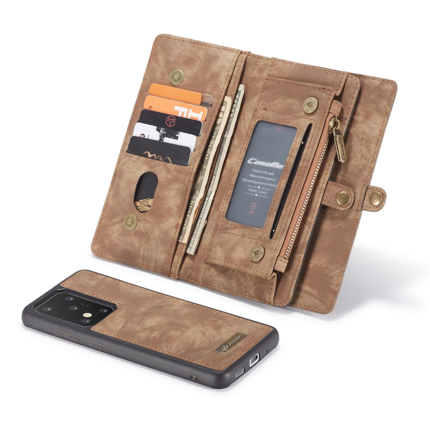 Multi-slot Suojakotelo Samsung Galaxy S20 Ultra Ruskea