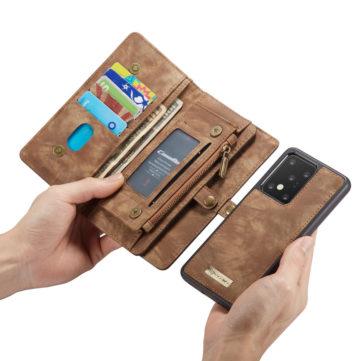 Multi-slot Suojakotelo Samsung Galaxy S20 Ultra Ruskea
