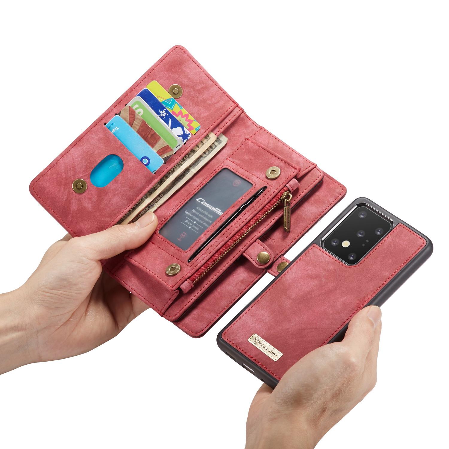 Multi-slot Suojakotelo Samsung Galaxy S20 Ultra Punainen