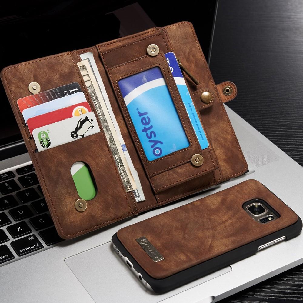 Multi-slot Suojakotelo Samsung Galaxy S7 Ruskea