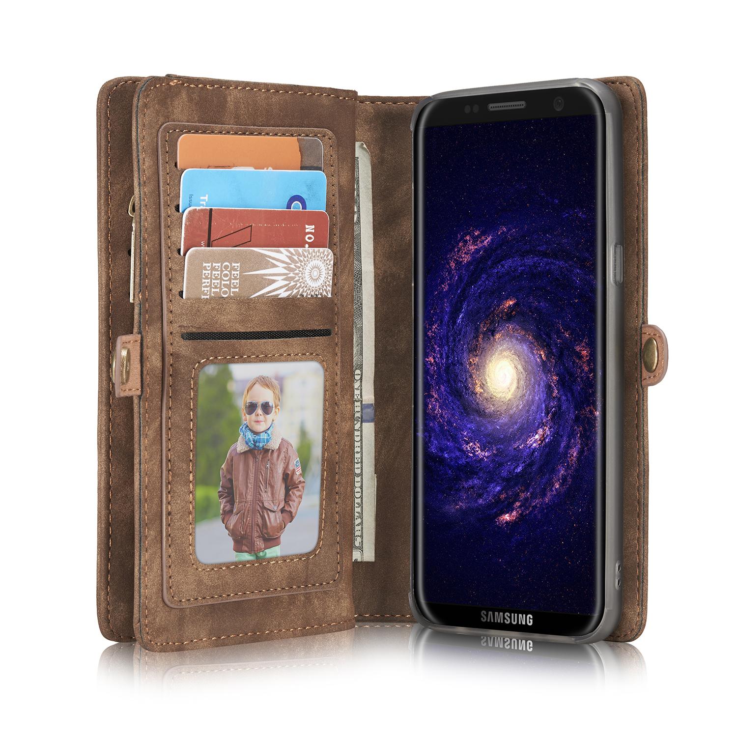 Multi-slot Suojakotelo Samsung Galaxy S8 Ruskea