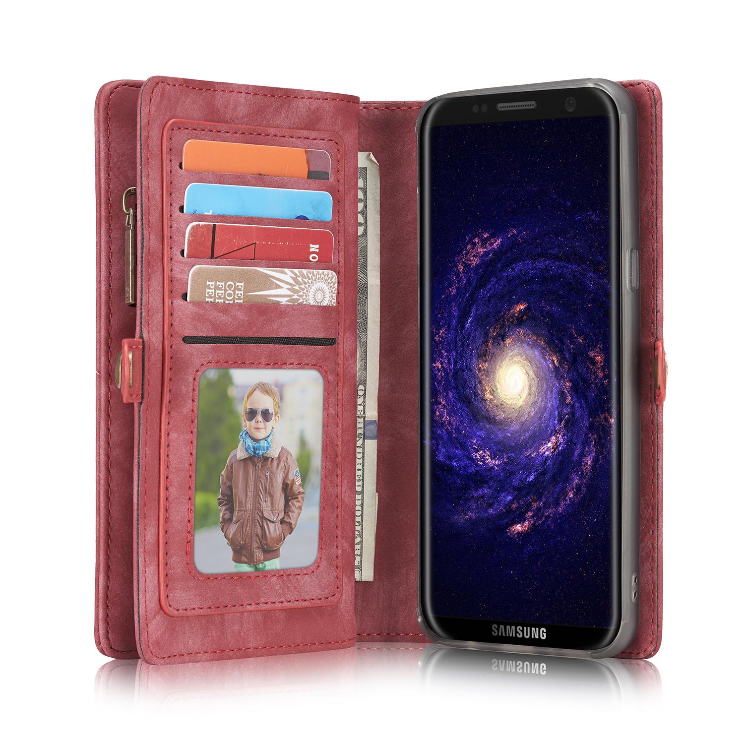 Multi-slot Suojakotelo Samsung Galaxy S8 Plus Punainen