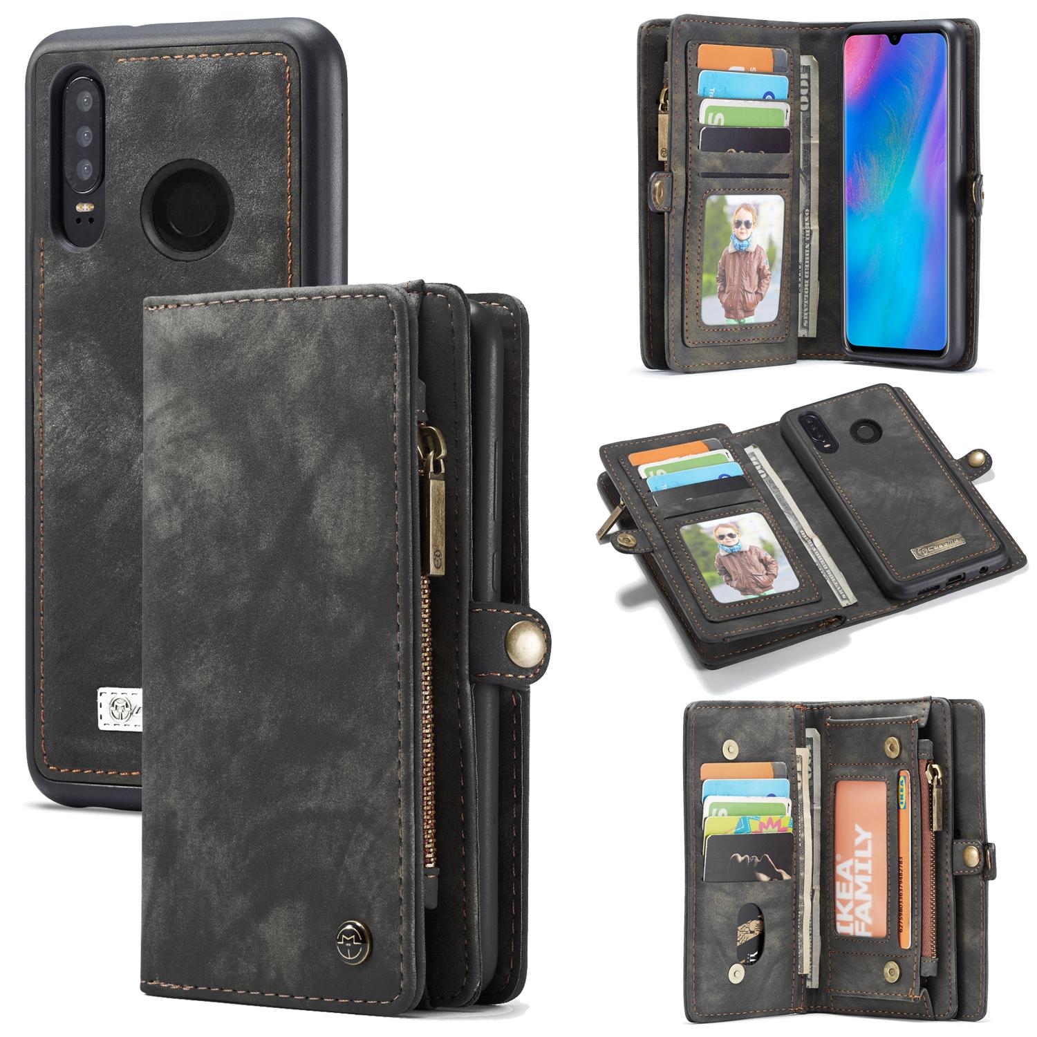 Multi-slot Suojakotelo Huawei P30 Lite Harmaa