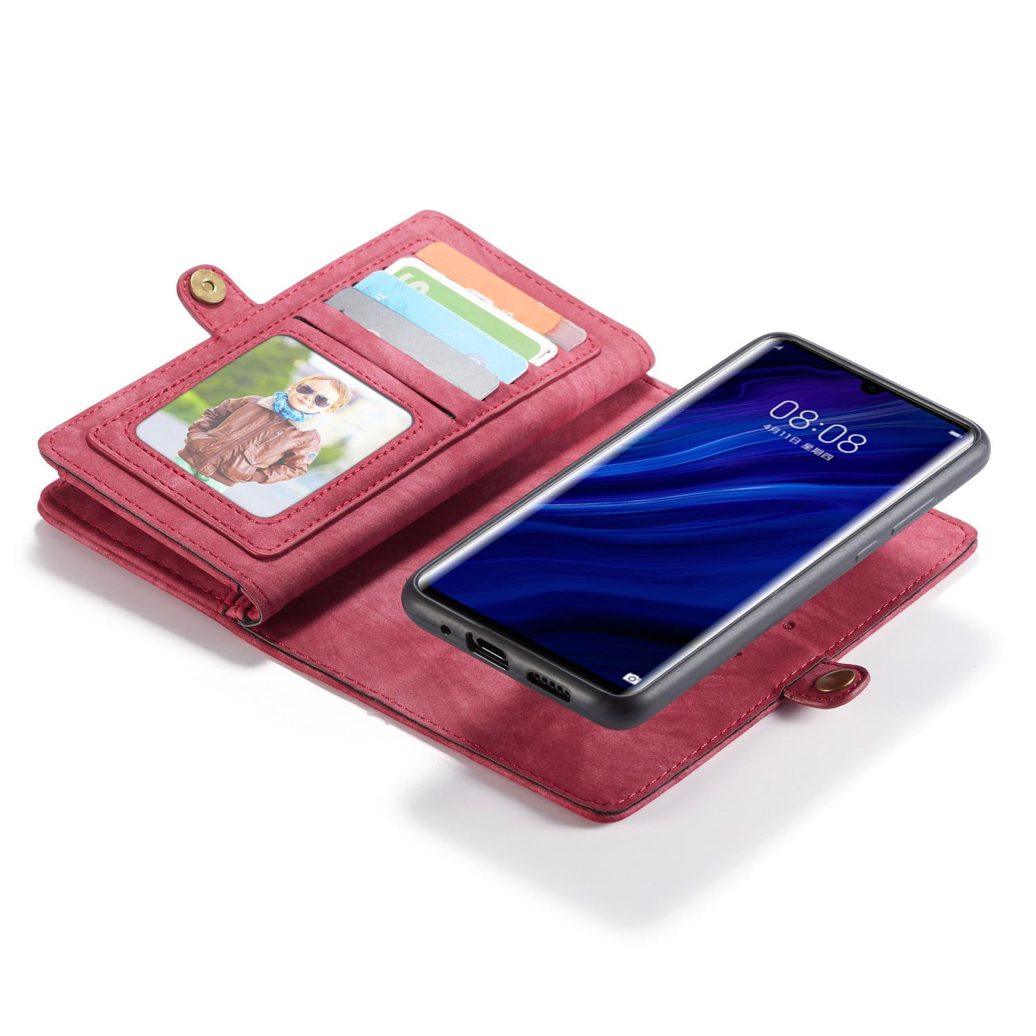Multi-slot Suojakotelo Huawei P30 Pro Punainen
