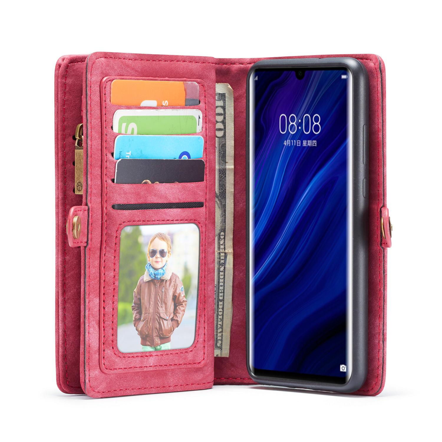 Multi-slot Suojakotelo Huawei P30 Pro Punainen