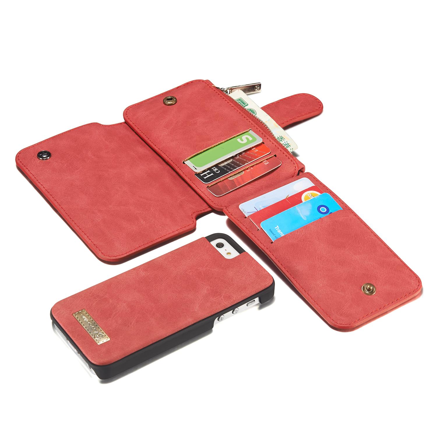 Multi-slot Suojakotelo iPhone 5/5S/SE punainen