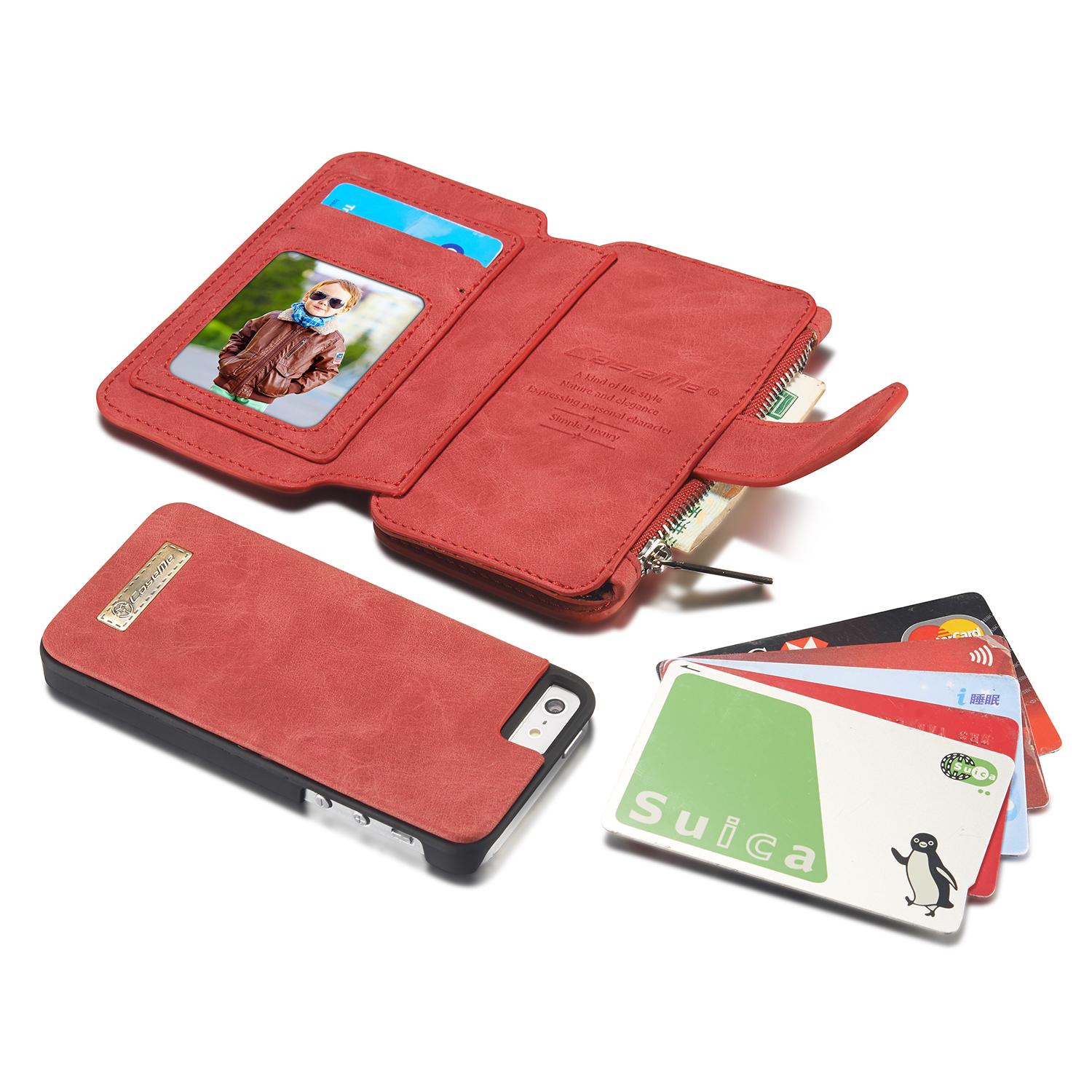 Multi-slot Suojakotelo Apple iPhone 5/5S/SE Punainen