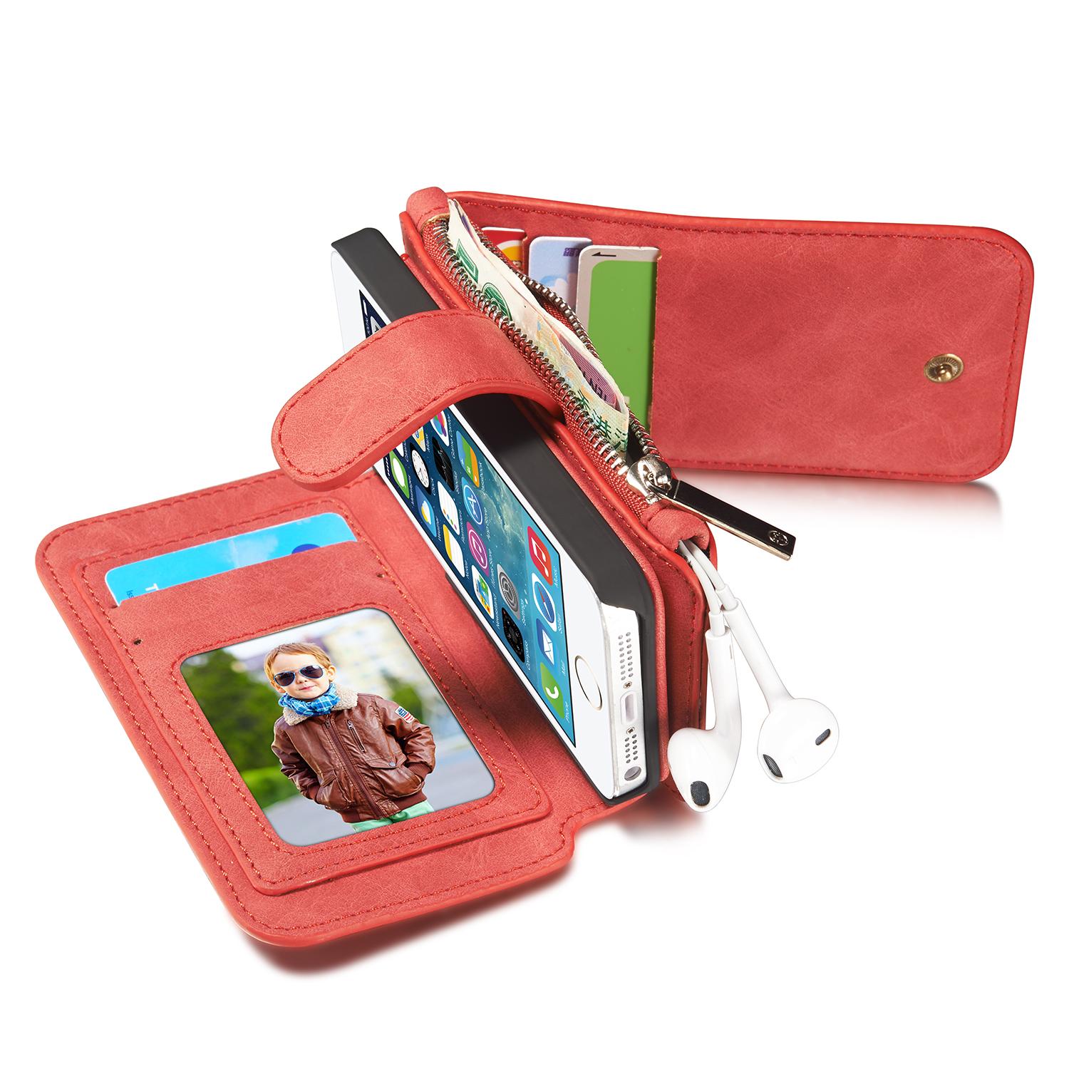 Multi-slot Suojakotelo Apple iPhone 5/5S/SE Punainen