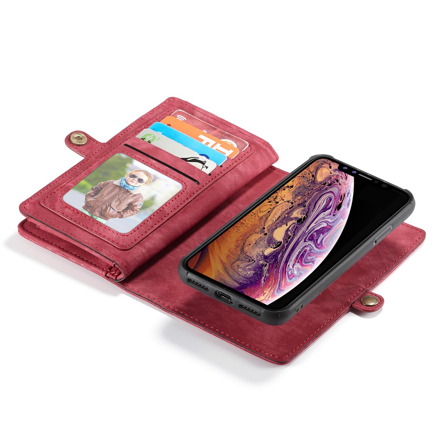 Multi-slot Suojakotelo iPhone XS Max punainen