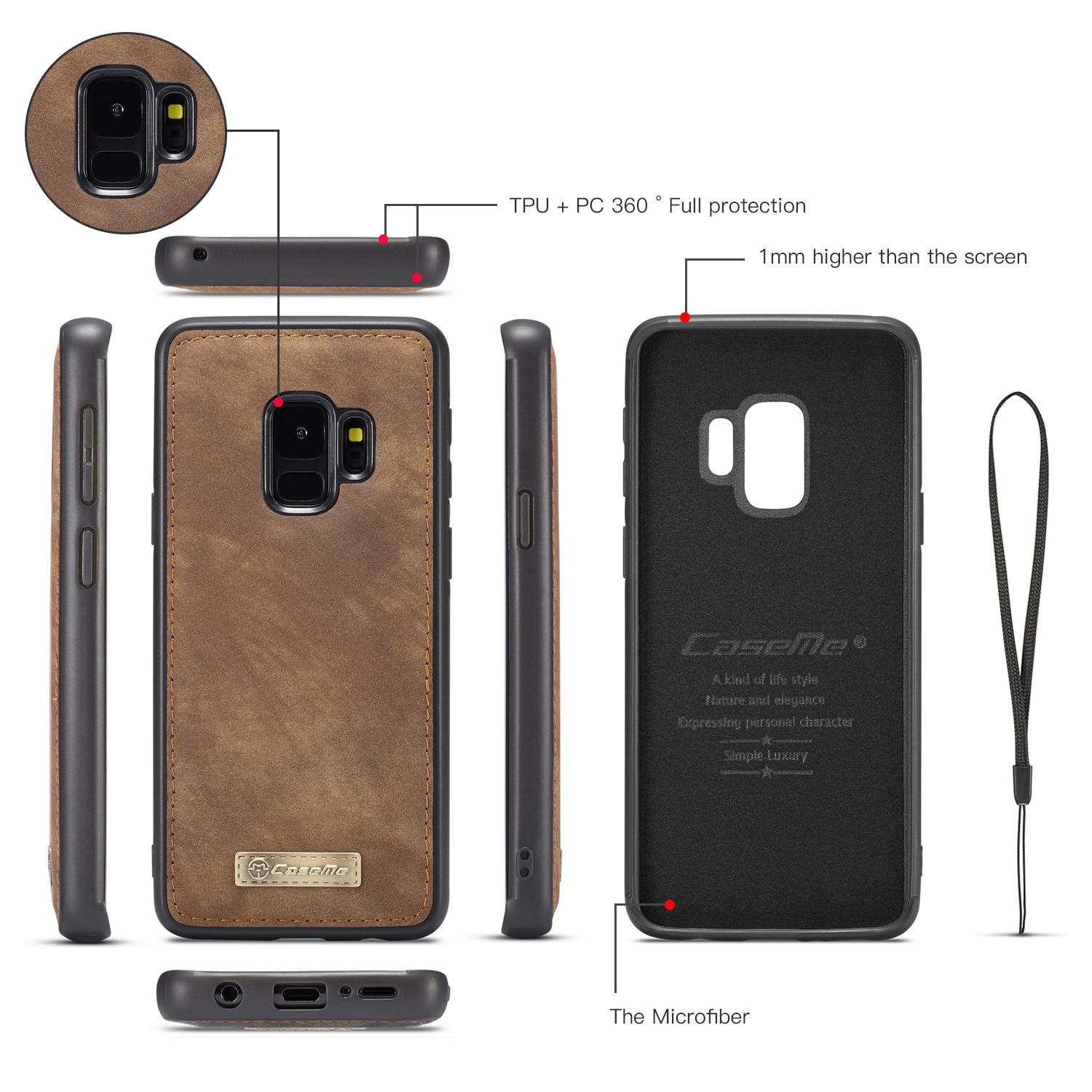 Multi-slot Suojakotelo Samsung Galaxy S9 Ruskea