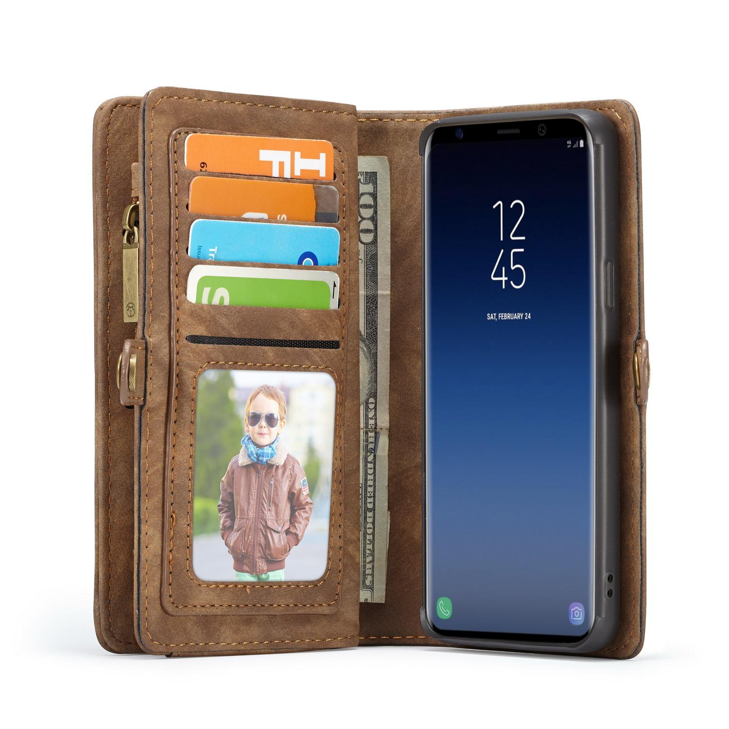 Multi-slot Suojakotelo Samsung Galaxy S9 ruskea