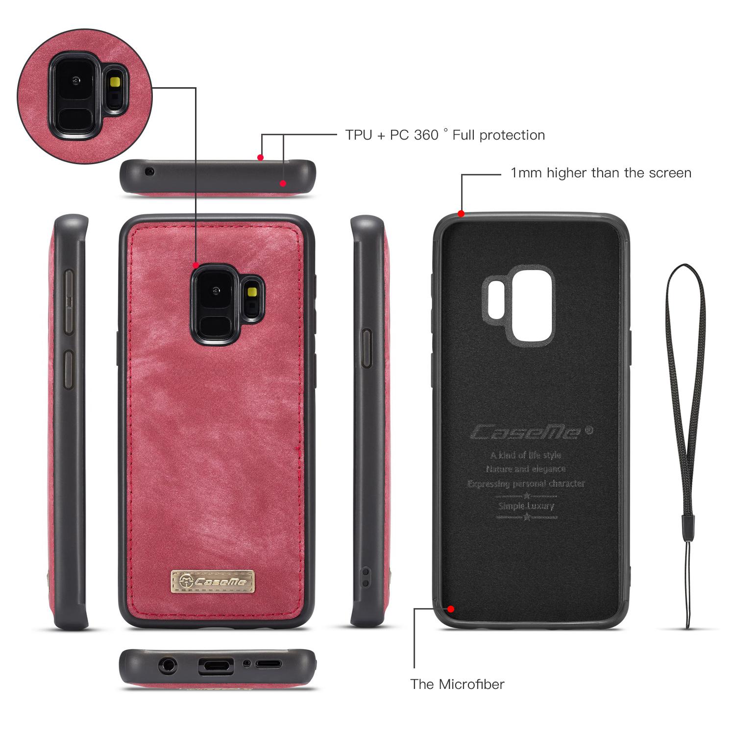 Multi-slot Suojakotelo Samsung Galaxy S9 Punainen