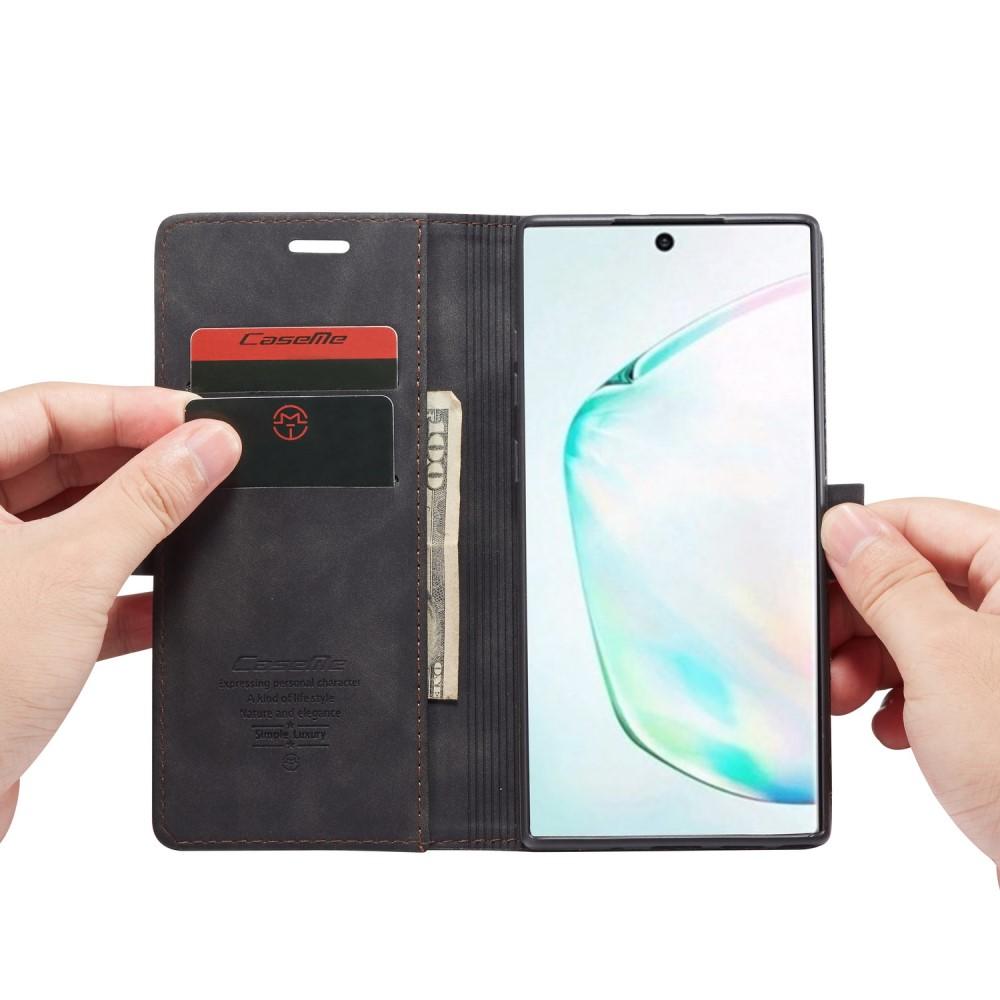 Slim Lompakkokotelo Samsung Galaxy Note 10 Plus Musta