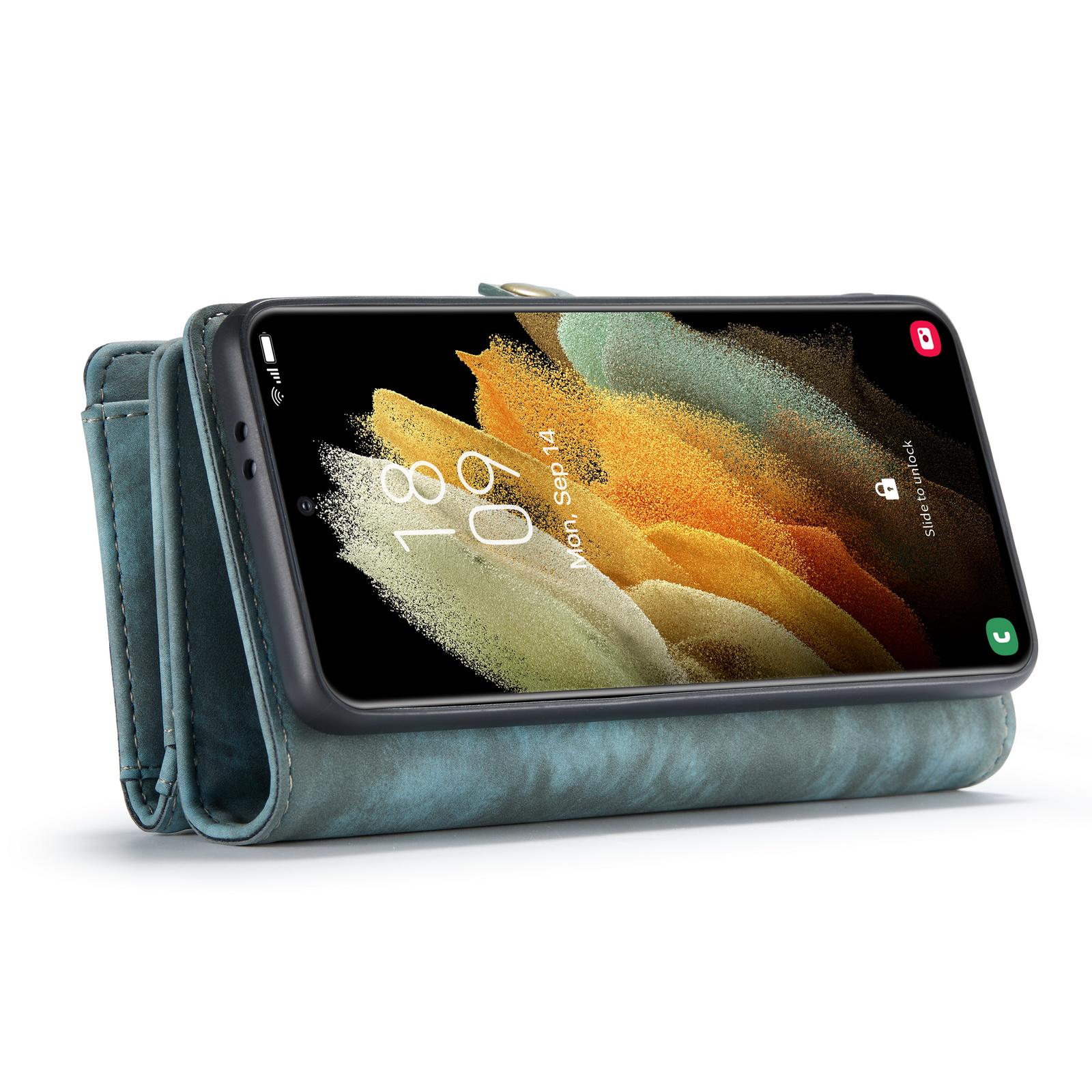 Multi-slot Suojakotelo Samsung Galaxy S21 Plus Sininen