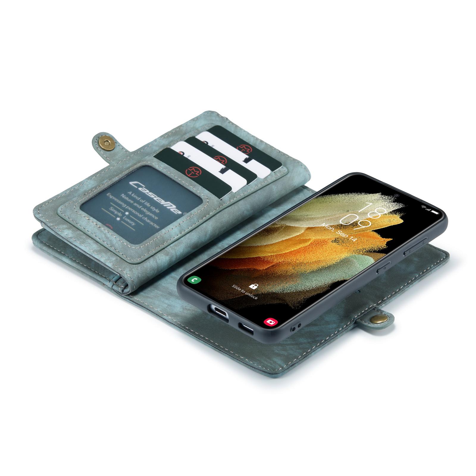 Multi-slot Suojakotelo Samsung Galaxy S21 Plus Sininen