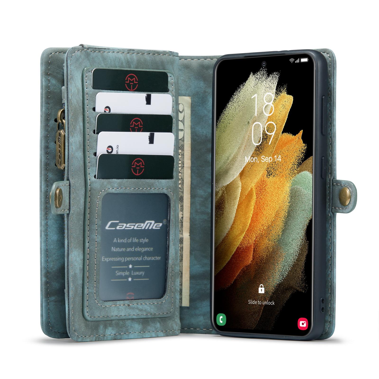 Multi-slot Suojakotelo Samsung Galaxy S21 Plus Sininen