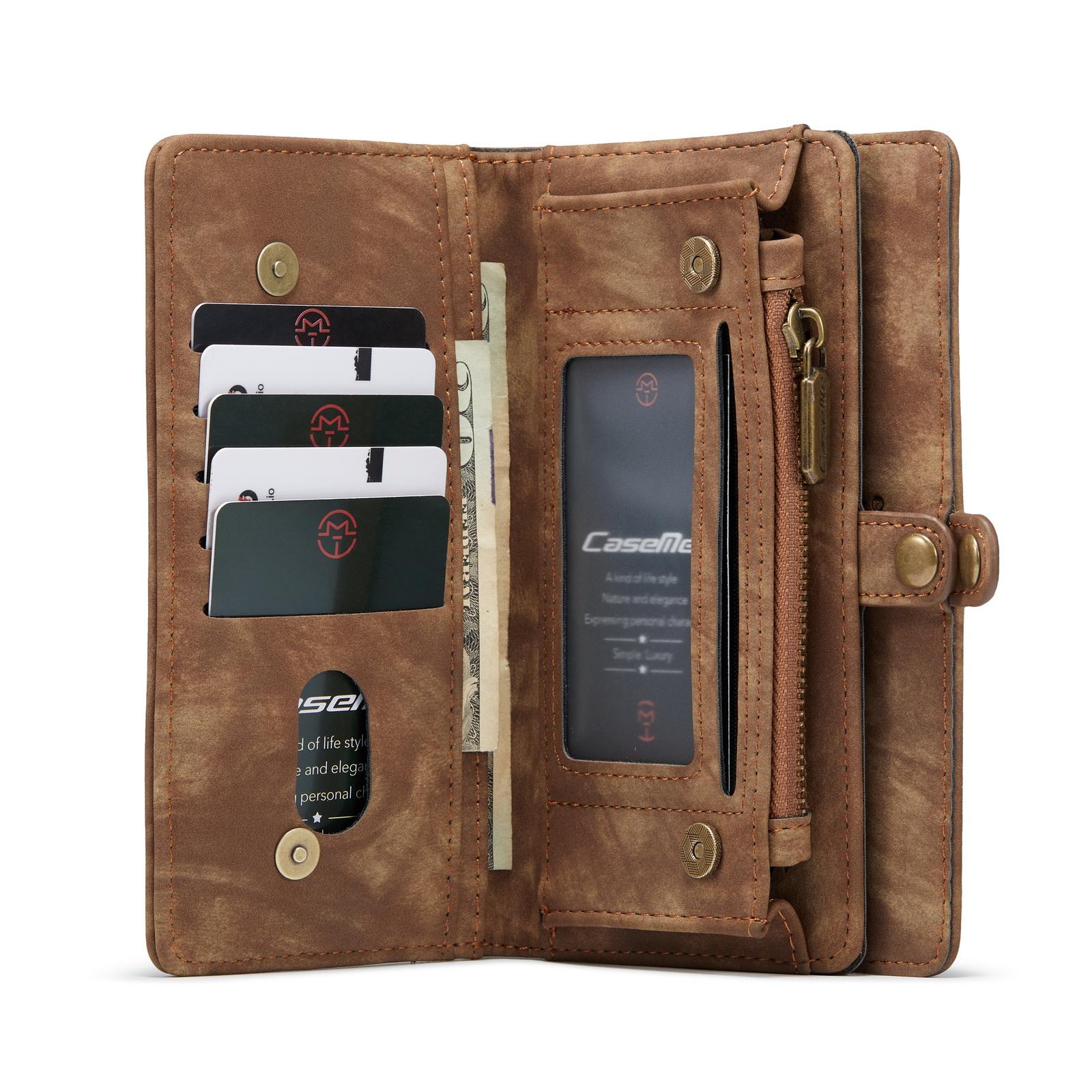 Multi-slot Suojakotelo Samsung Galaxy S21 Plus Ruskea