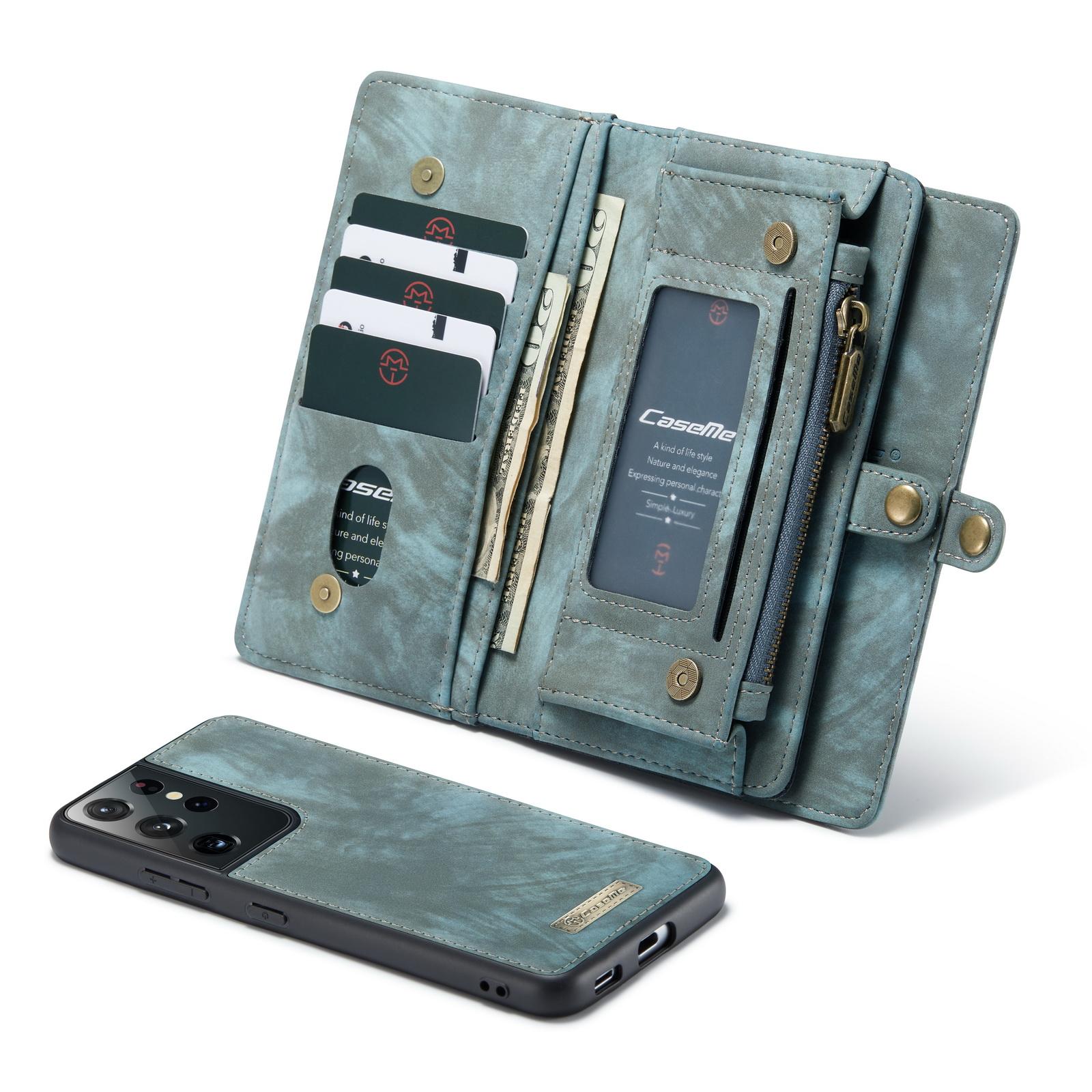 Multi-slot Suojakotelo Samsung Galaxy S21 Ultra Sininen