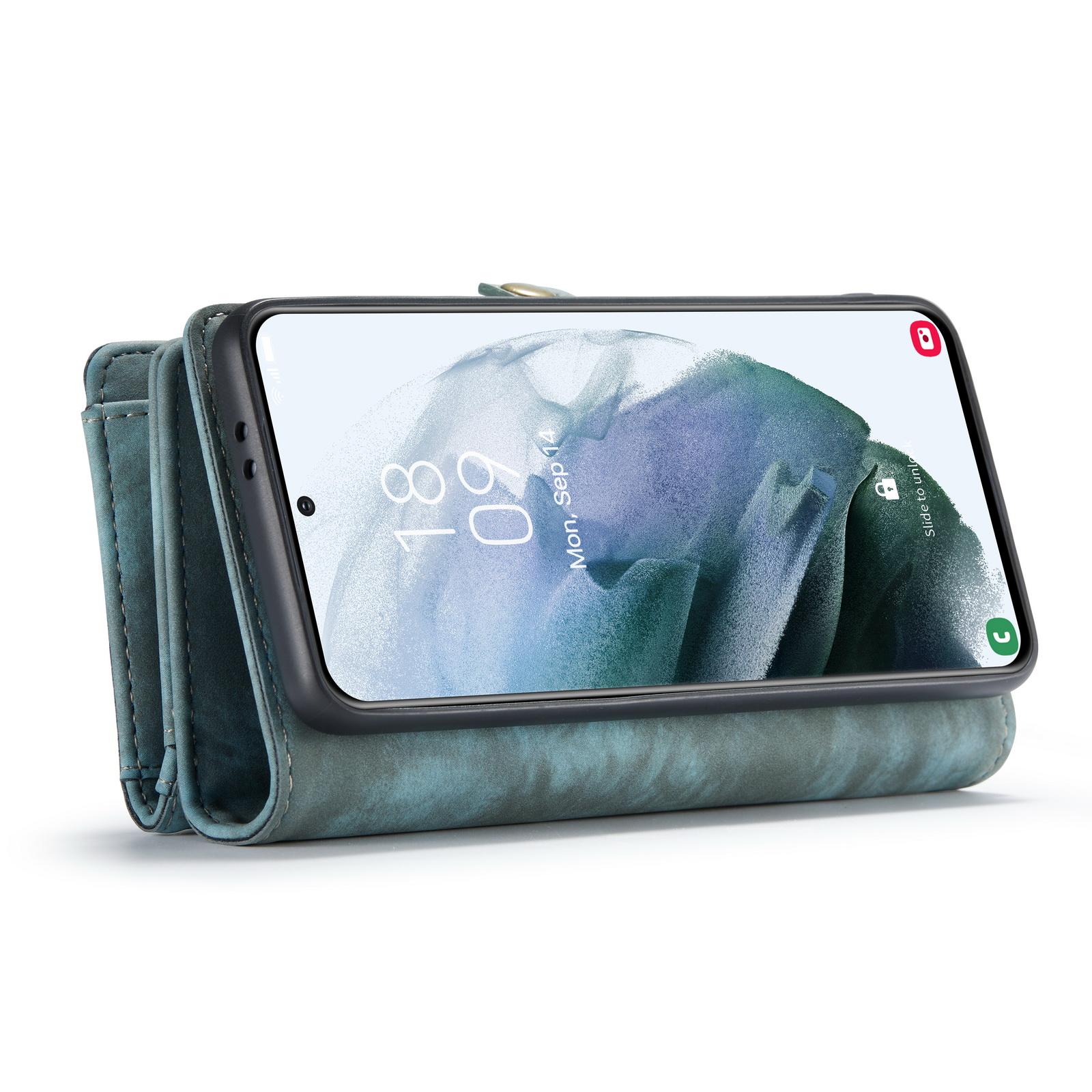 Multi-slot Suojakotelo Samsung Galaxy S21 Ultra Sininen